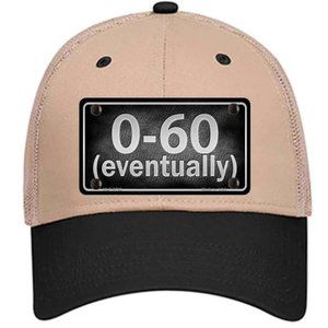0 to 60 Eventually Metal on Trucker Mesh Snapback Hat - Khaki